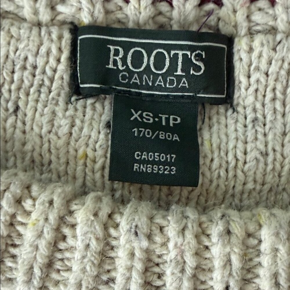 Roots Women's Cable Knit Speckled Sweater - Cream - Womens XS - Picture 2 of 8